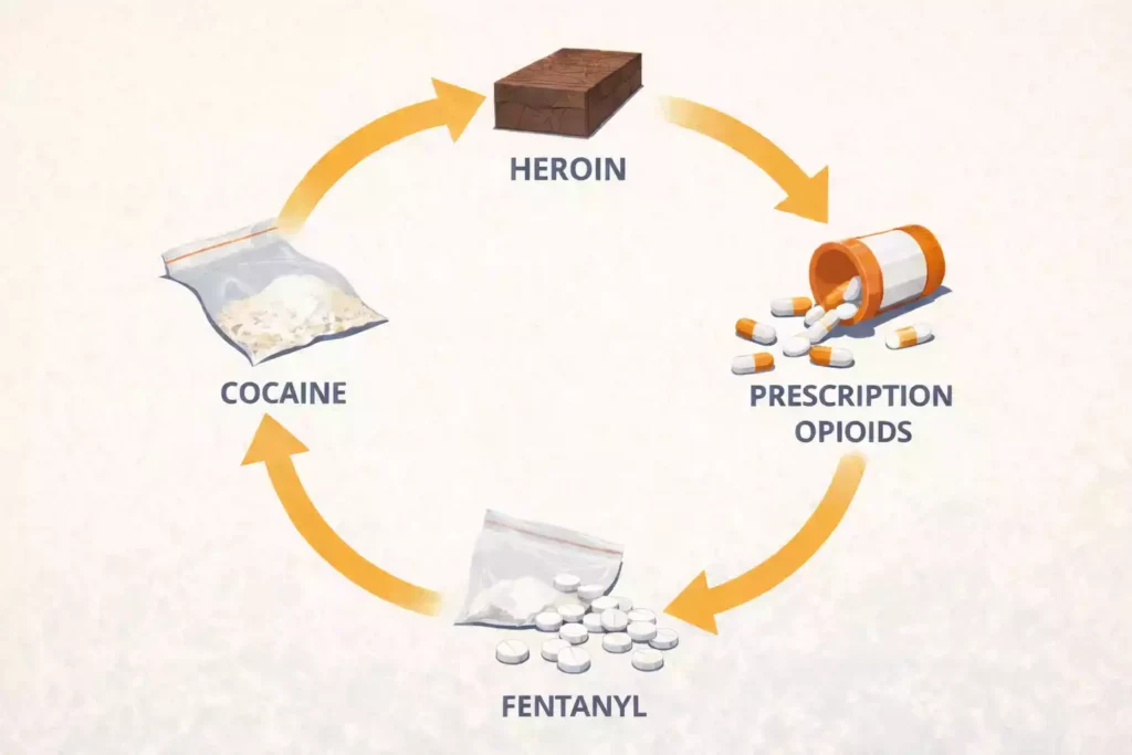 Its a symptom not a cause the cycle of drugs