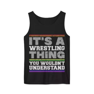 Its a wrestling thing dyed tank top black front 6959bc4685194
